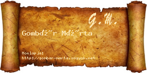 Gombár Márta névjegykártya